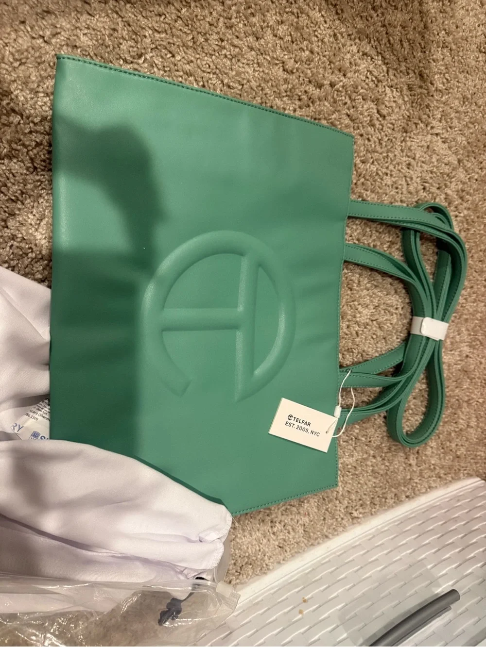 Telfar Mint Green Signature Leather Tote